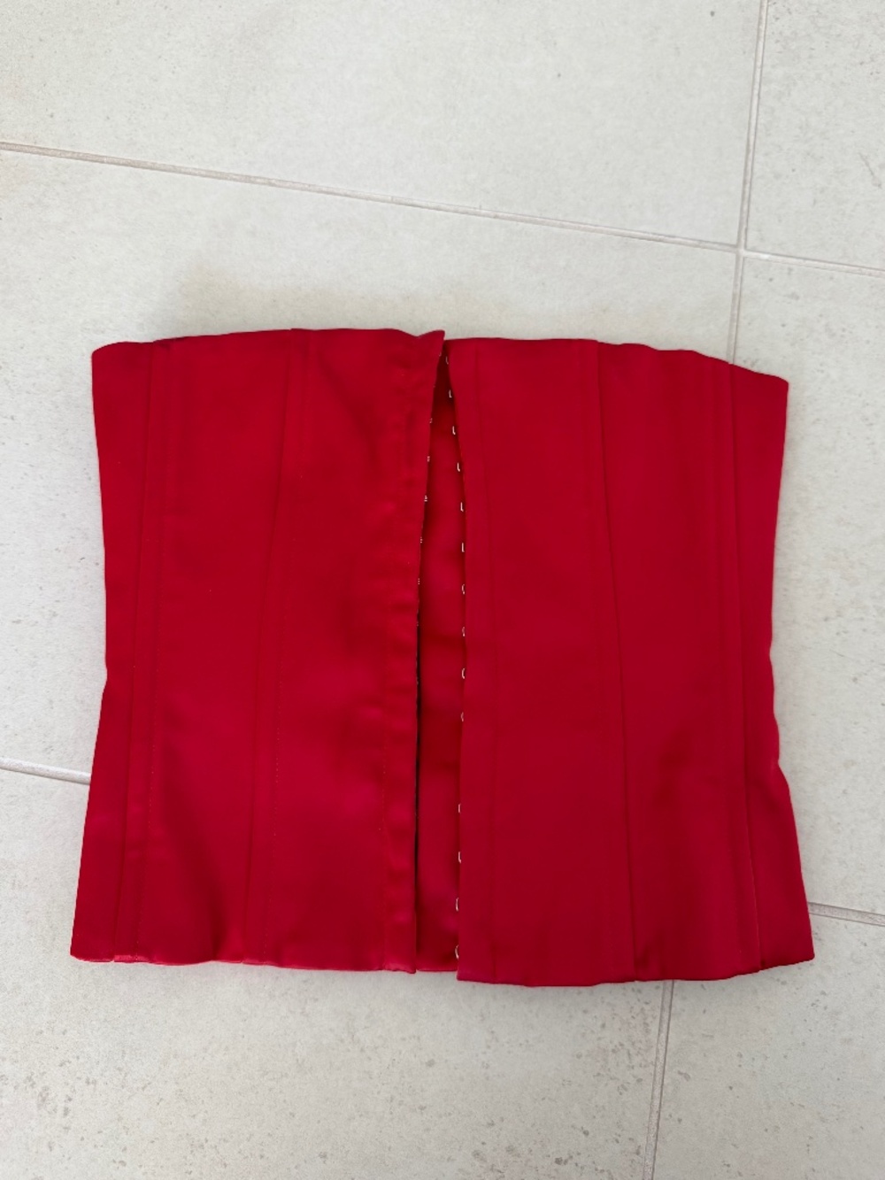 Guizio Red Strapless Corset Top XXS